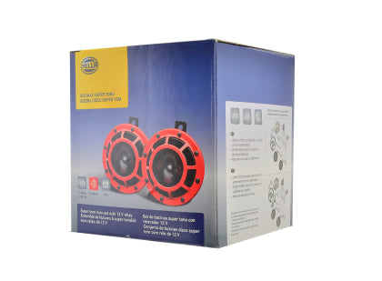 Hella Supertone Kit de claxon 12V 300/500HZ Red