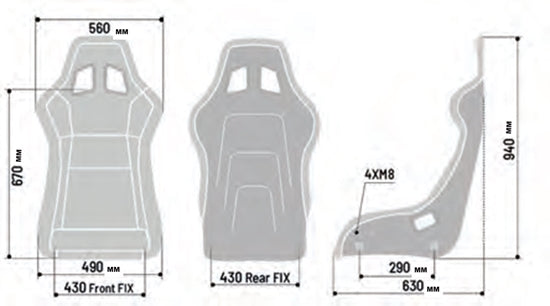 Asientos SPARCO QRT-C (Fibra de carbón)