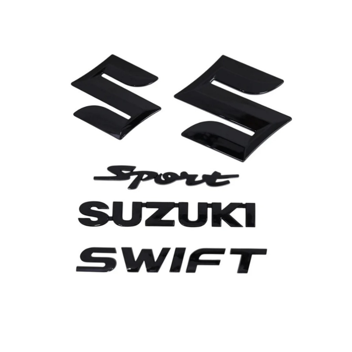 Paquete de logos en color negro para Suzuki Swift Sport