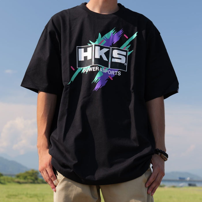 Playera HKS Super Racing negra frente